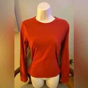 Banana Republic Orange Red Long Sleeve Top